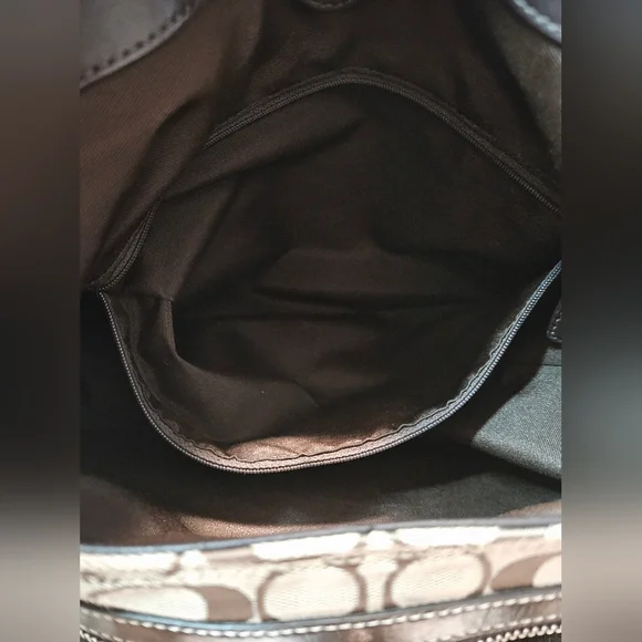 Vintage Coach Signature Soho Shoulder Hobo Bag Brown/Khaki Purse F15083 - Picture 12 of 16